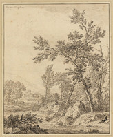 T 001
<br/>
Arcadisch landschap
<br/>
<em>Huysum, Jan van (1682-1749)</em>